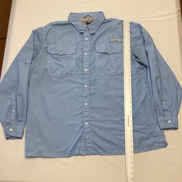 Habit Mens Long Sleeve Gingham Fishing Shirt 2XL UPF 40+ Solar Factor - Picture 2 of 9